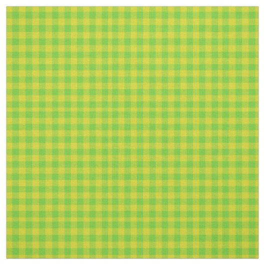 Leaf Green and Yellow Check Gingham Pattern Stof (Swatch)