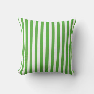 Leaf Green Autumnal Stripes Kussen