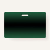 Leaf Green & Black Ombre Smiling Hallo Behind Mask Badge (Achterkant)