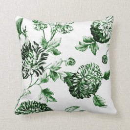 Leaf Green Botanical Floral Toile No.2 Kussen
