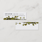 Leaf Green Branches Organic Modern Mini Visitekaartje (Voorkant / Achterkant)