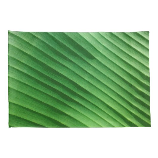 Leaf Green Diagonal Kussensloop (Achterkant-Rechts)