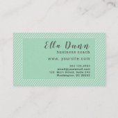 Leaf Green Slanted Pattern Mentoring Coach Visitekaartje (Achterkant)