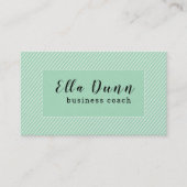 Leaf Green Slanted Pattern Mentoring Coach Visitekaartje (Voorkant)