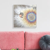 Leaf Hart en Regenboog canvas kunst (Insitu (Woonkamer))