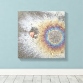 Leaf Hart en Regenboog canvas kunst (Insitu (Houten vloer))