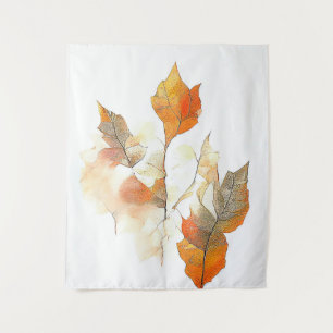Leaf Herfst Seizoen Natuur Waterverf Kunst Schilde Wandkleed