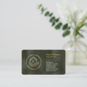 Leaf House Icon Interieur Decorator BusinessCard Visitekaartje (Staand voorkant)