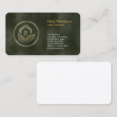 Leaf House Icon Interieur Decorator BusinessCard Visitekaartje (Voorkant / Achterkant)