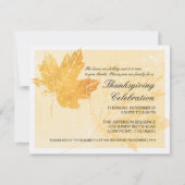 Leaf Imprint Thanksgiving Celebration Invitation Kaart (Voorkant)