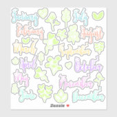 Leaf Journal Maand Labels Pastel Rainbow (Vel)