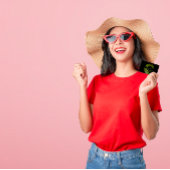 Leaf Laurel Fern Botanic Green Serpentine Black Visitekaartje