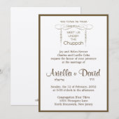 Leaf Leaves Chuppah Jewish Hebrew Wedding Invite Kaart (Voorkant / Achterkant)