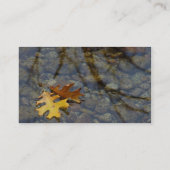 Leaf Leaves Water Reflections Visitekaartje (Achterkant)