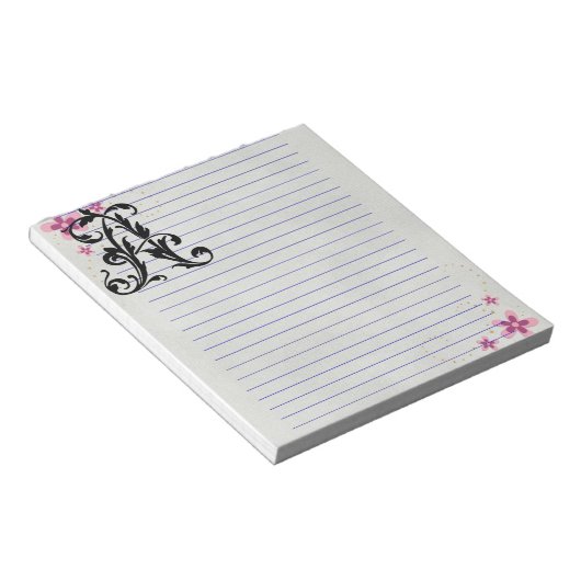 Leaf Letter A Notitieblok (Schuin)