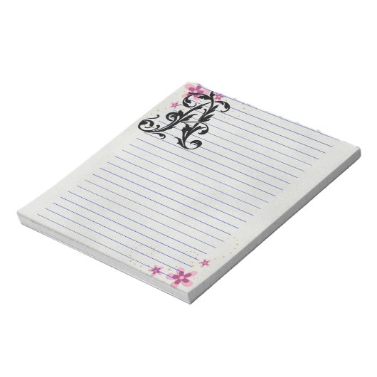 Leaf Letter A Notitieblok (Linkerzijde)