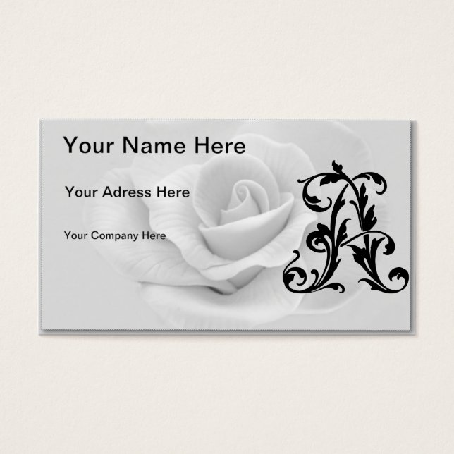 Leaf Letter A Visitekaartjes (Voorkant)