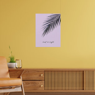 Leaf & Light – Minimalistisch palmblad Poster