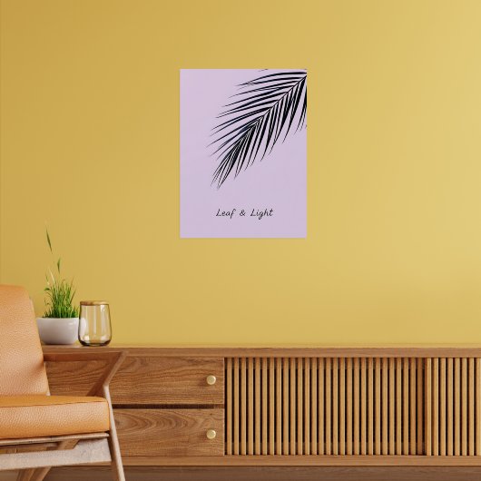 Leaf & Light – Minimalistisch palmblad Poster (Woonkamer 2)