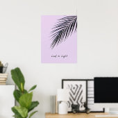 Leaf & Light – Minimalistisch palmblad Poster (Thuiskantoor)