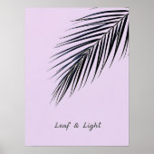 Leaf & Light – Minimalistisch palmblad Poster (Voorkant)