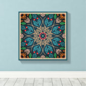 Leaf Line Art buitenshuis, oorspronkelijk natuur w Canvas Afdruk (Insitu (Houten vloer))