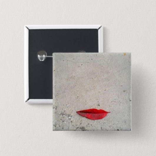 "Leaf Lips" Foto Button (Voorkant /achterkant)