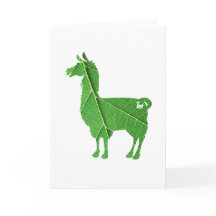 Leaf Llama Greeting Card