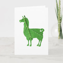 Leaf Llama Greeting Card Kaart