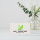 Leaf Logo | Finance Visitekaartje (Staand voorkant)