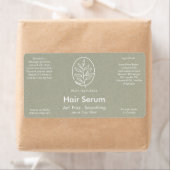 Leaf Logo Modern Botanisch Natuurgroen Product Etiket (Insitu)