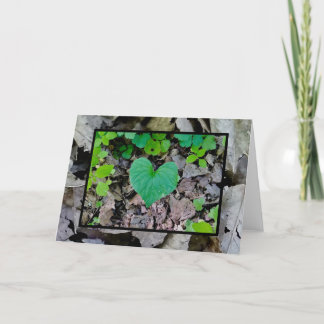 Leaf Love Heart (leeg van binnen) Kaart