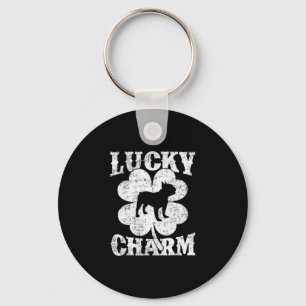 Leaf Lucky Charm Franse Bulldog St Patrick's Day Sleutelhanger