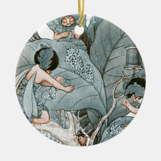Leaf Maker Fairies Keramisch Ornament (Voorkant)
