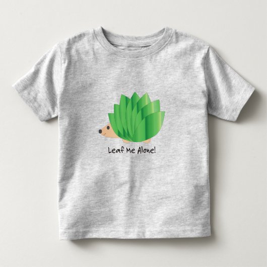 Leaf me Alone Leafy Green Heg Kinder Shirts (Voorkant)