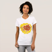 Leaf Me Breathless | Cute Autumn Leaf Pun Sticker T-shirt (Voorkant volledig)
