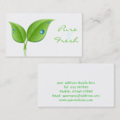 Leaf met waterdruppelVisitekaartje Visitekaartje (Voorkant / Achterkant)