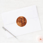 Leaf Monogram Sticker voor Uitnodiging (Envelop)