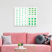 Leaf Morphology Chart Canvas Afdruk (Insitu (Woonkamer))