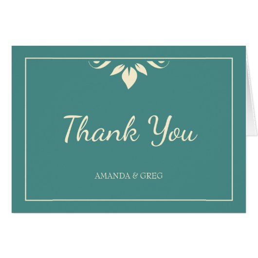 Leaf Motif Bedankt (Voorkant Horizontaal)