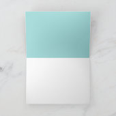 Leaf Motif Blauwgroen op Paars horizontaal Wenskaa Kaart (Binnen)