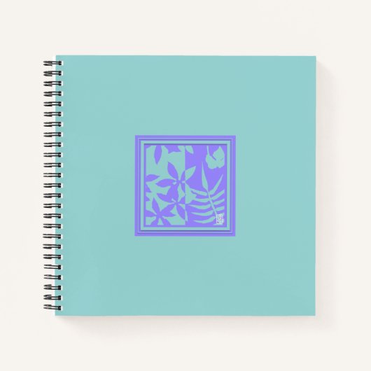 Leaf Motif Square Spiral Notitieboek (Voorkant)