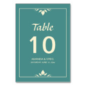 Leaf Motiff Wedding Table Kaart Numbers (Achterkant)