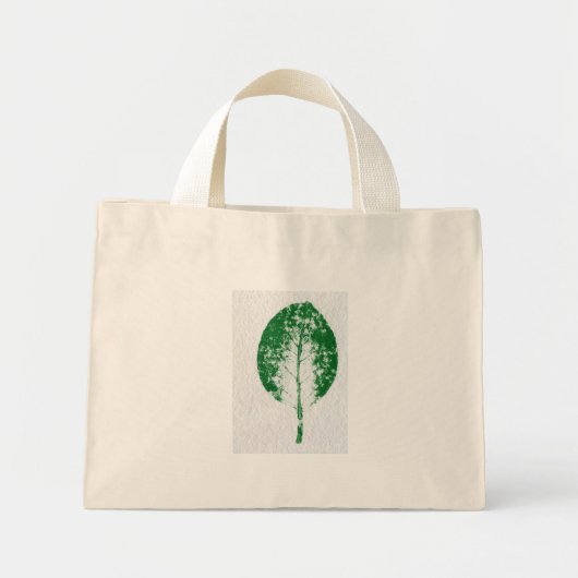 Leaf Natuur Print Bag Mini Tote Bag (Voorkant)