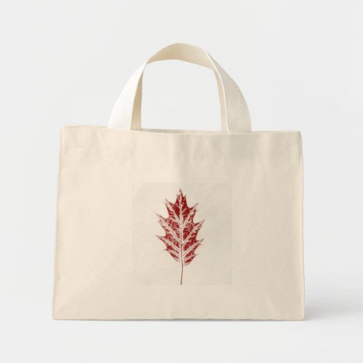 Leaf Natuur Print Bag Mini Tote Bag (Voorkant)