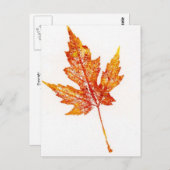 Leaf Natuur Print Briefkaart (Voorkant / Achterkant)