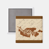 Leaf Natuur Print Magnet (Voorkant / Achterkant)