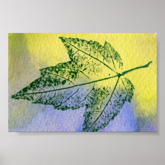 Leaf Natuur Print Mini-Poster (Voorkant)