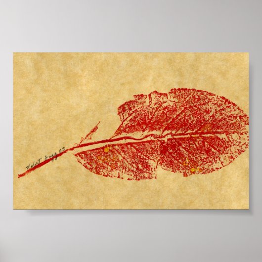Leaf Natuur Print Mini-Poster (Voorkant)