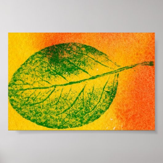 Leaf Natuur Print Mini-Poster (Voorkant)